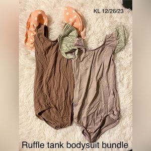 Ruffle tank bodysuit bundle